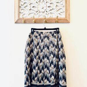 Talbots Multicolor Chevron Print Skirt